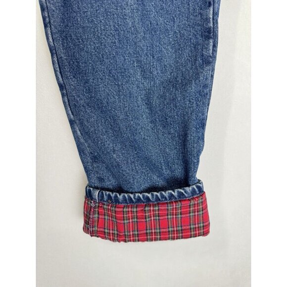 LL Bean Flannel Lined Double L Relaxed Fit Jeans Womens 12 Regular Blue Denim - Picture 2 of 8